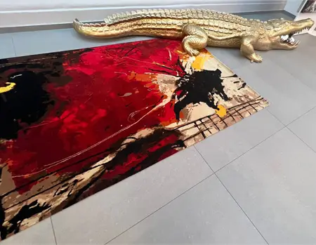 Contemporary Art Rug Designed for a Private Interior